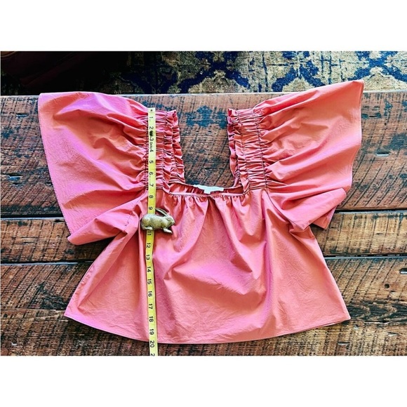 Salmon Karlie poplin square neckline size medium - Picture 8 of 14